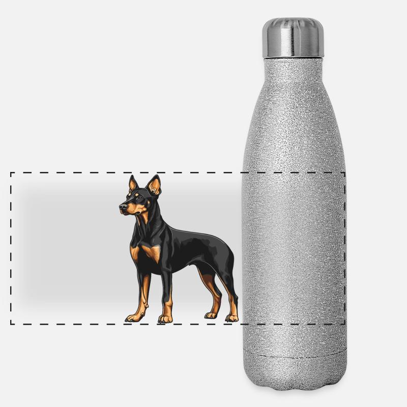 Doberman Gourde isotherme panoramique pailletée 500 ml
