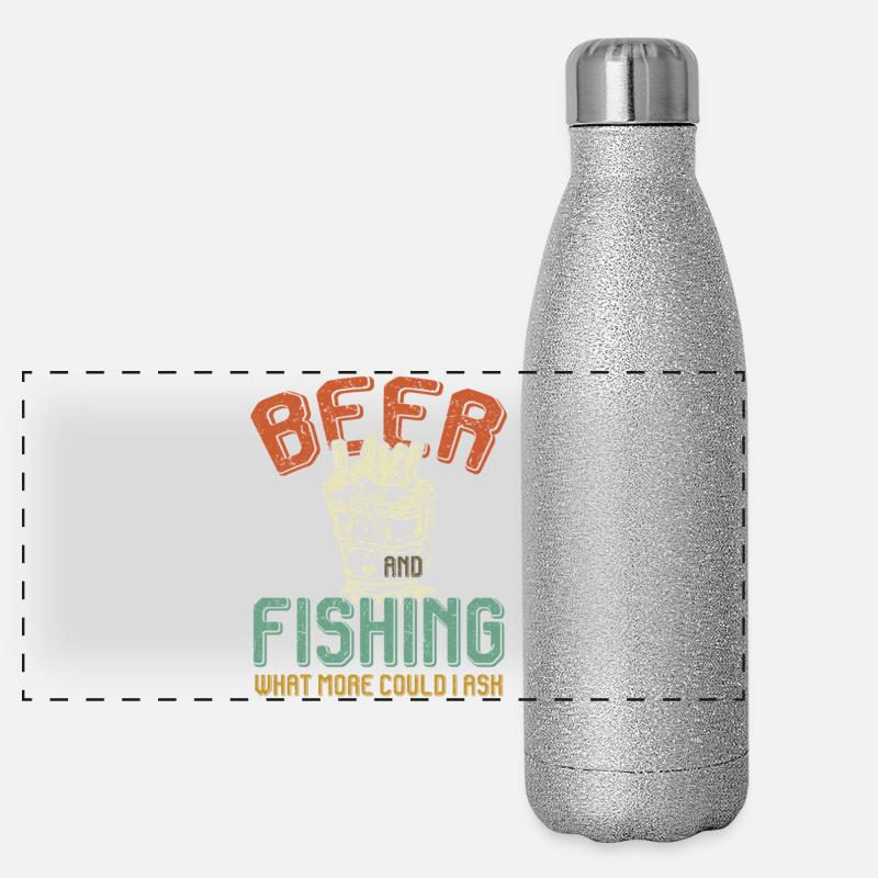 Bière et l’expression des pêcheurs Gourde isotherme panoramique pailletée 500 ml
