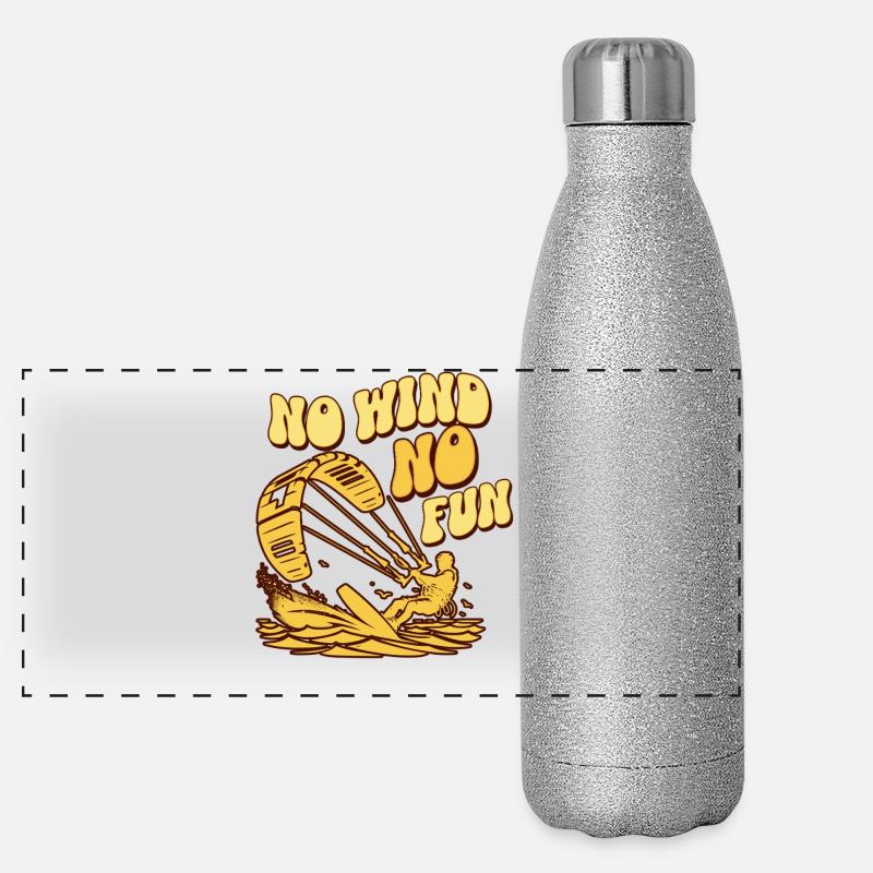Pas de vent, pas de plaisir Gourde isotherme panoramique pailletée 500 ml