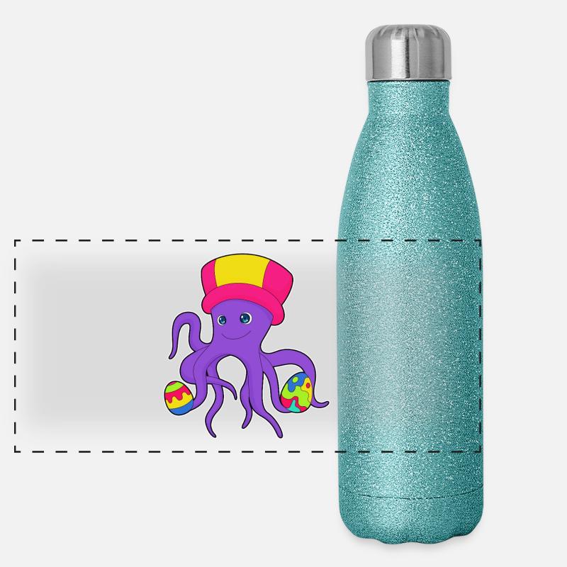 Œufs de Pâques de Poulpe Gourde isotherme panoramique pailletée 500 ml