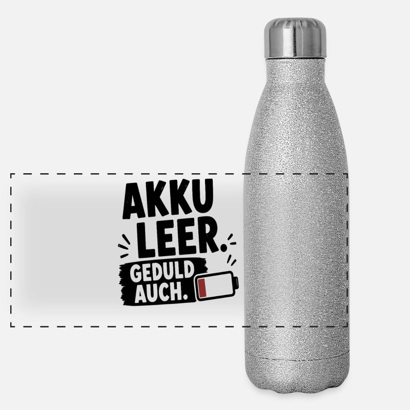 Akku leer Panorama Glitzer Isolierflasche 500 ml