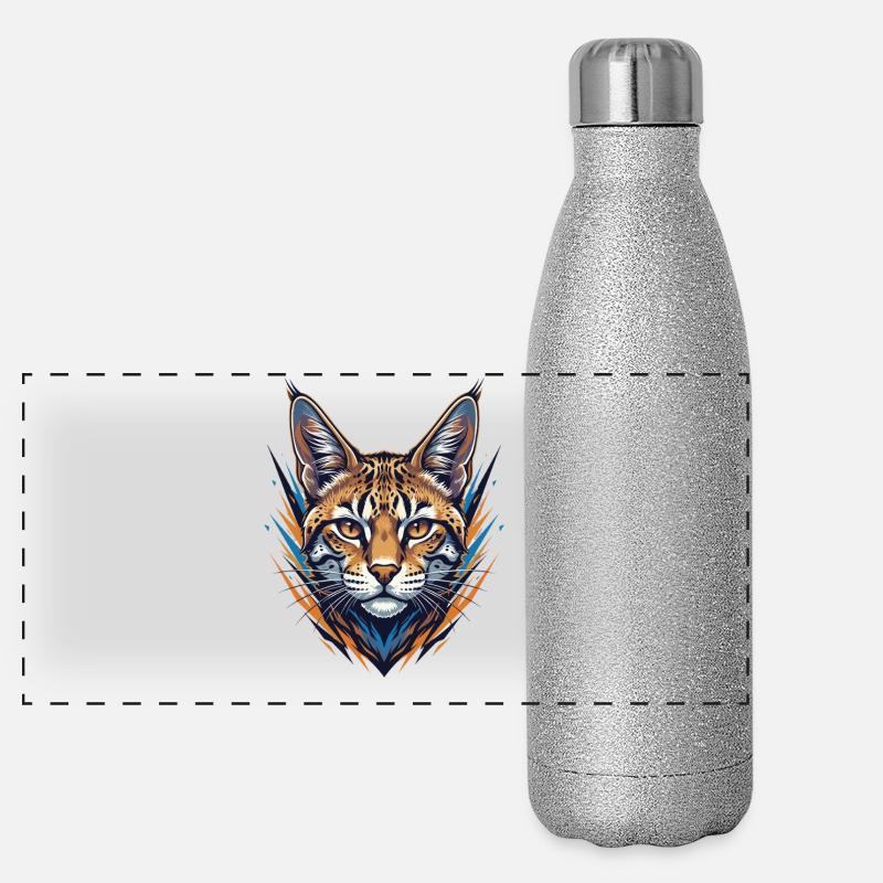 Wildcat dans le style néon Gourde isotherme panoramique pailletée 500 ml