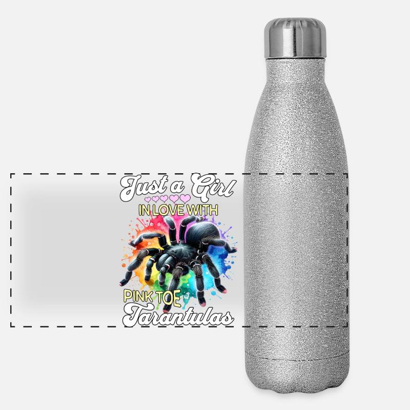 Fille Rosaffoot Tarentule Gourde isotherme panoramique pailletée 500 ml