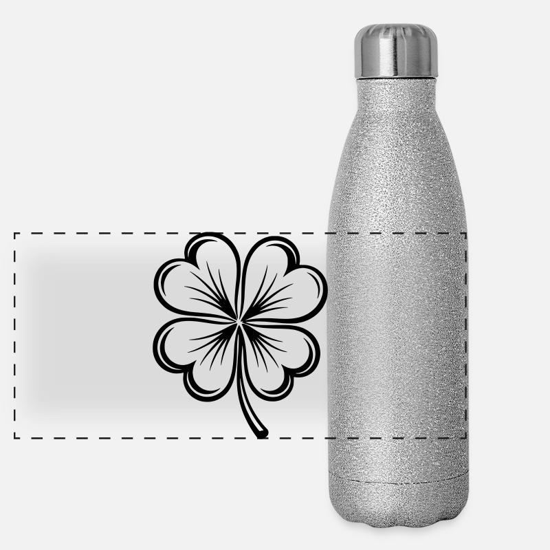 Four-leaf clover Panoramic Glitter Thermal Bottle 500 ml