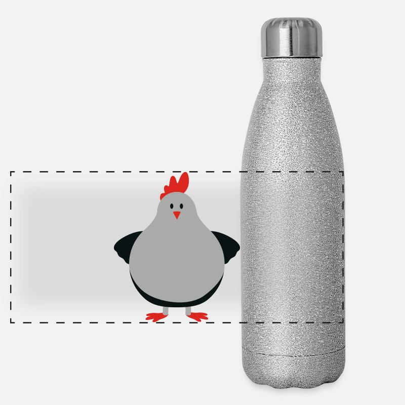 fat chick Panorama Glitzer Isolierflasche 500 ml