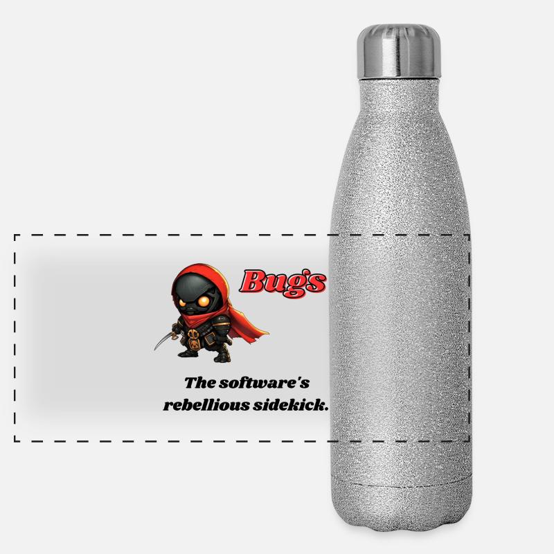 Bugs - L’acolyte rebelle du logiciel. Gourde isotherme panoramique pailletée 500 ml