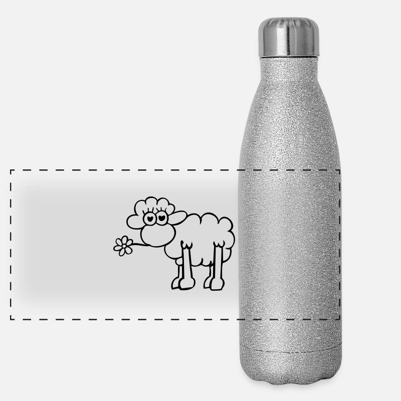 verliebtes Schaf 1farb Gourde isotherme panoramique pailletée 500 ml