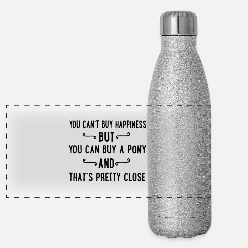 Pony Panorama Glitzer Isolierflasche 500 ml