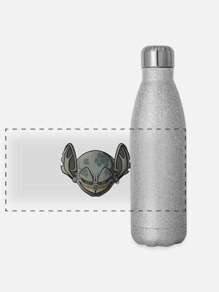Gremlin - Panorama Glitzer Isolierflasche 500 ml - Silber Glitzer