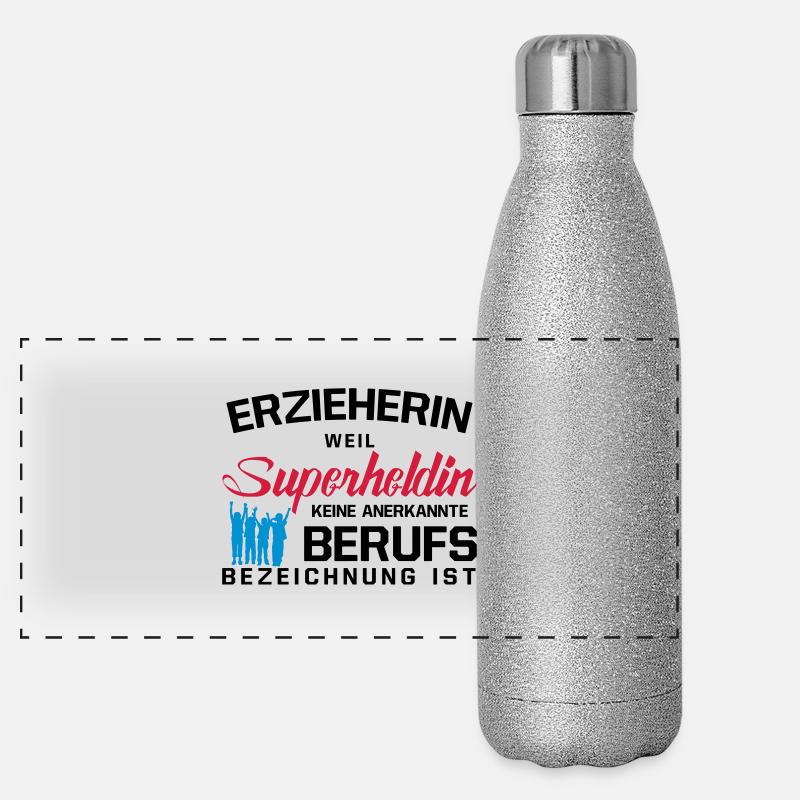 Erzieherin Panorama Glitzer Isolierflasche 500 ml