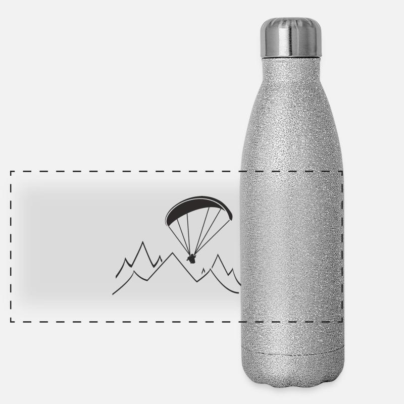 gleitschirm fliegen Panorama Glitzer Isolierflasche 500 ml