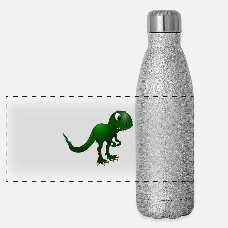 dino Panorama Glitzer Isolierflasche 500 ml