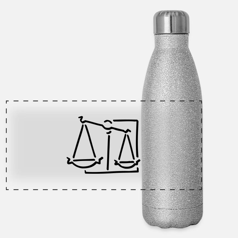 Zodiac horizontal Panoramic Glitter Thermal Bottle 500 ml