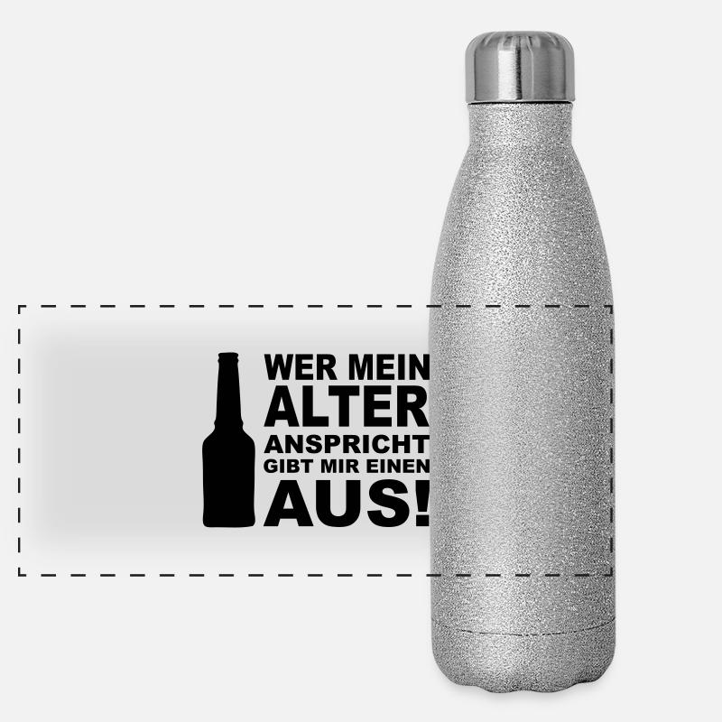 bier_ausgeben Panorama Glitzer Isolierflasche 500 ml