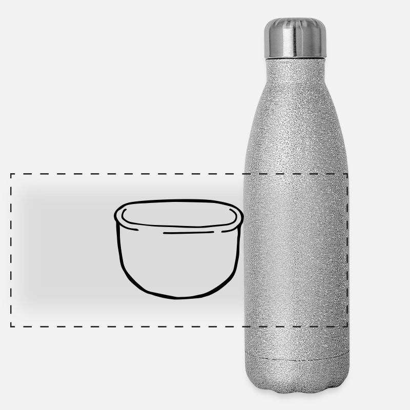 Schüssel, Teigschüssel, backen, Bäcker Panorama Glitzer Isolierflasche 500 ml