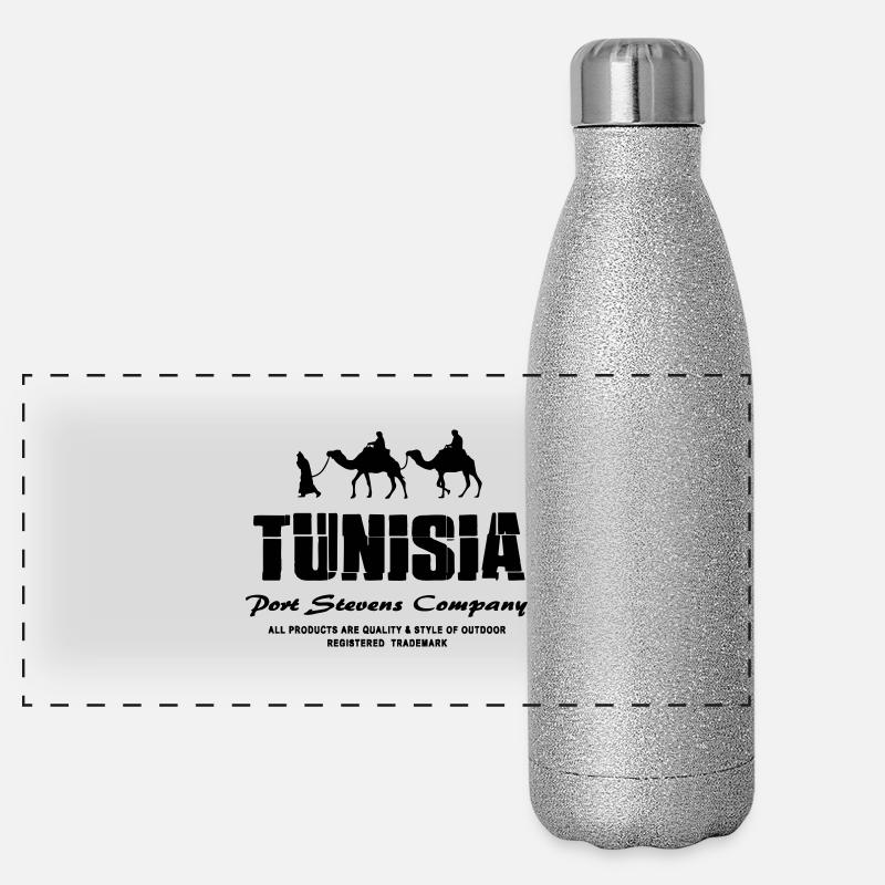 Tunesien - Tunisia Panorama Glitzer Isolierflasche 500 ml