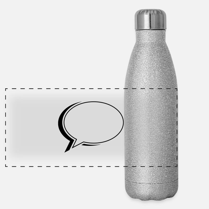 sprechblase oval Panorama Glitzer Isolierflasche 500 ml