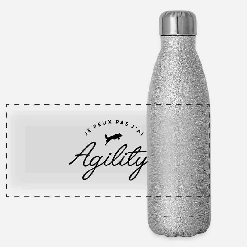 je peux pas j'ai agility Gourde isotherme panoramique pailletée 500 ml