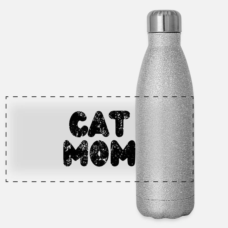 Maman chat Gourde isotherme panoramique pailletée 500 ml
