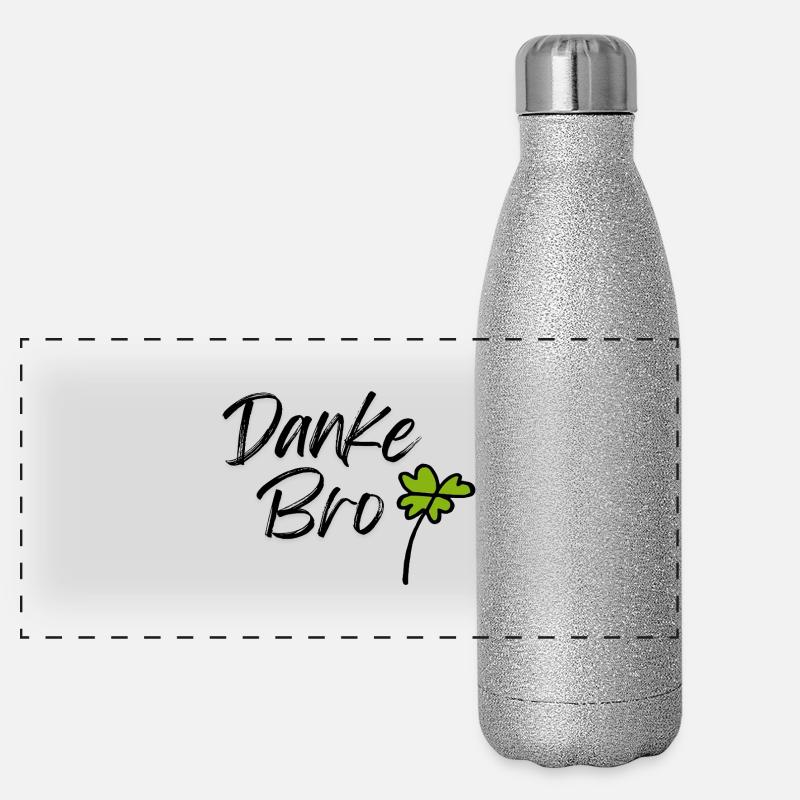 Danke Bro Panorama Glitzer Isolierflasche 500 ml