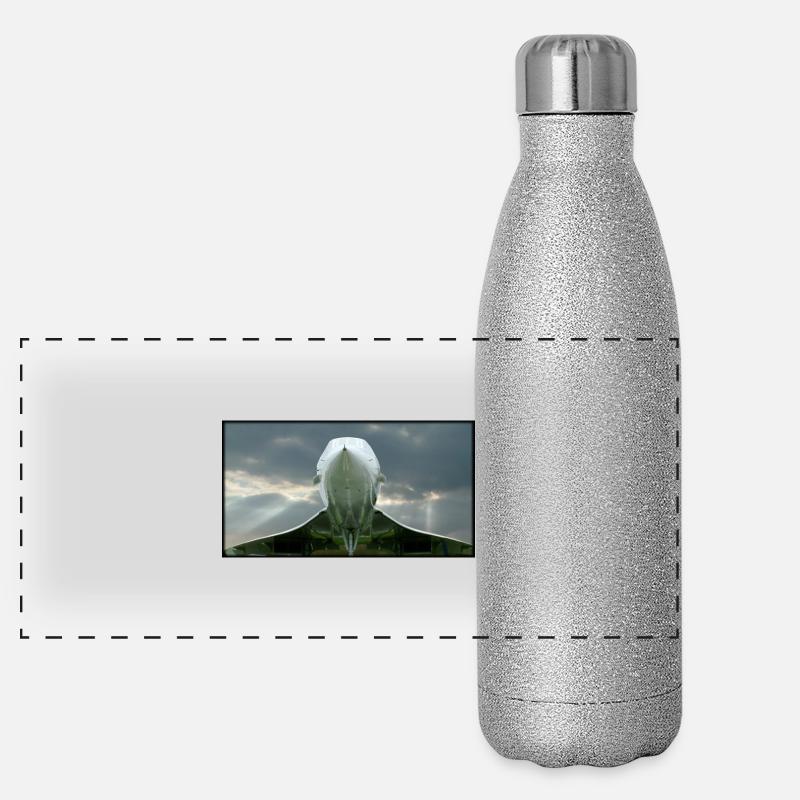 concorde et rayons de soleil 120dpi Gourde isotherme panoramique pailletée 500 ml