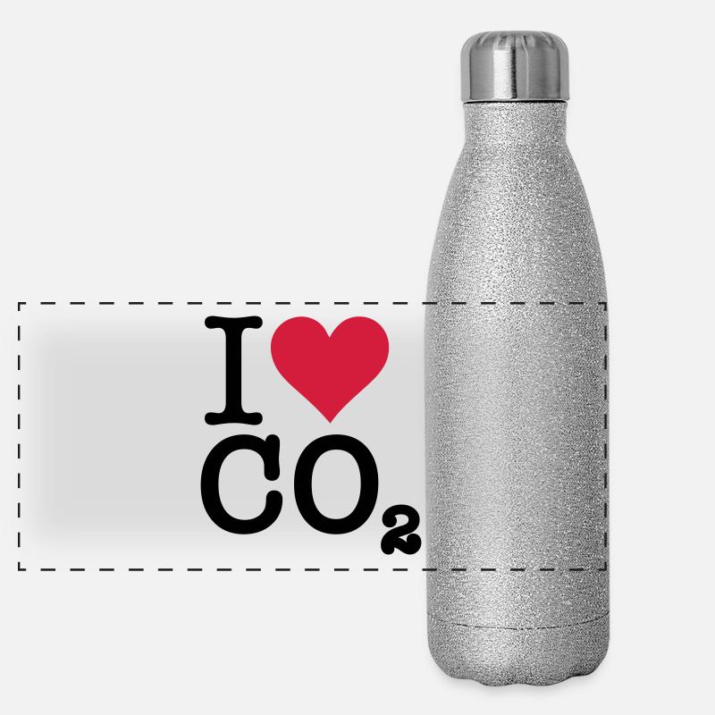 I Love CO2 Panoramic Glitter Thermal Bottle 500 ml