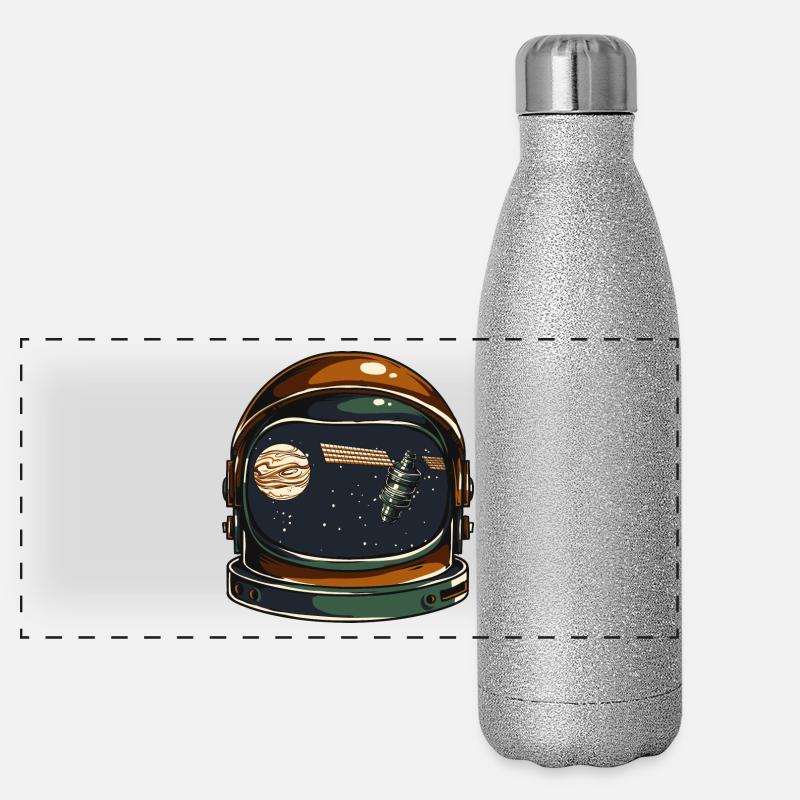 PLANET austronaut - chemise cosmonaute Présent cadeau Gourde isotherme panoramique pailletée 500 ml