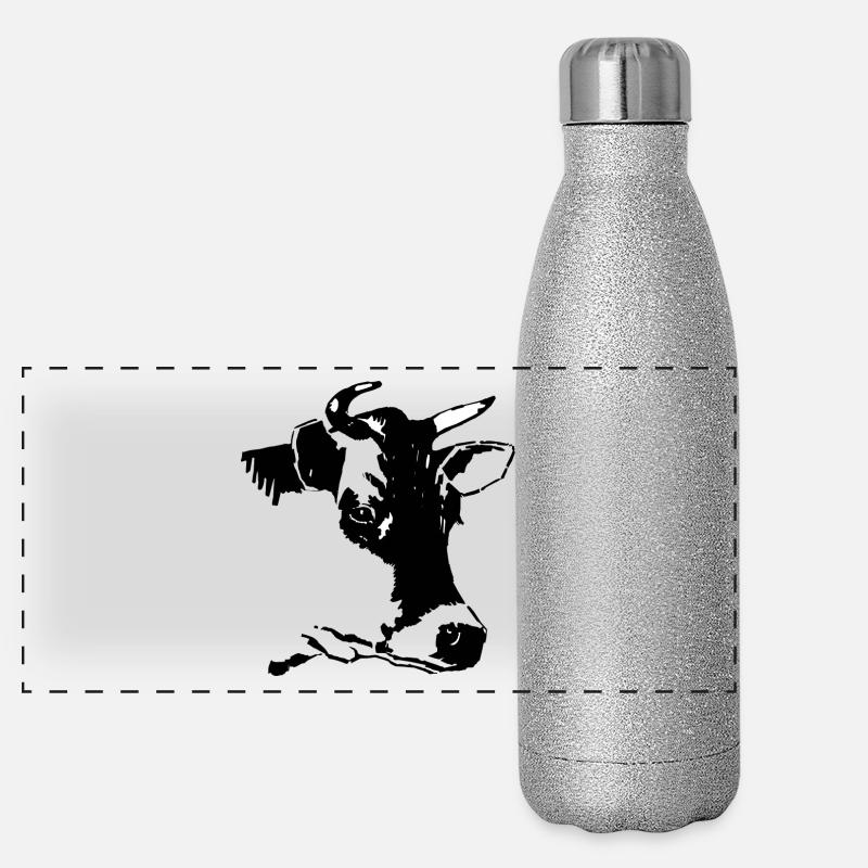 vache Gourde isotherme panoramique pailletée 500 ml