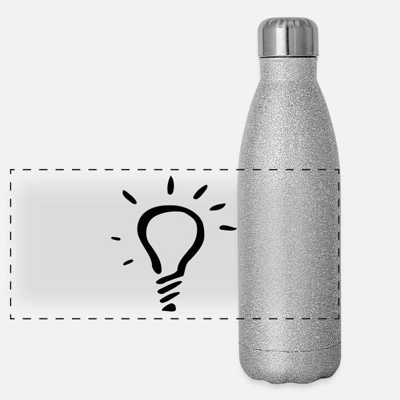 gluehbirne Panorama Glitzer Isolierflasche 500 ml