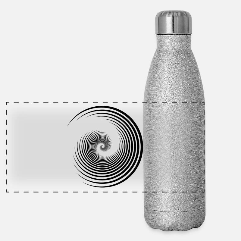 Spirale Muschel Retro Geschenk Geschenkidee Panorama Glitzer Isolierflasche 500 ml