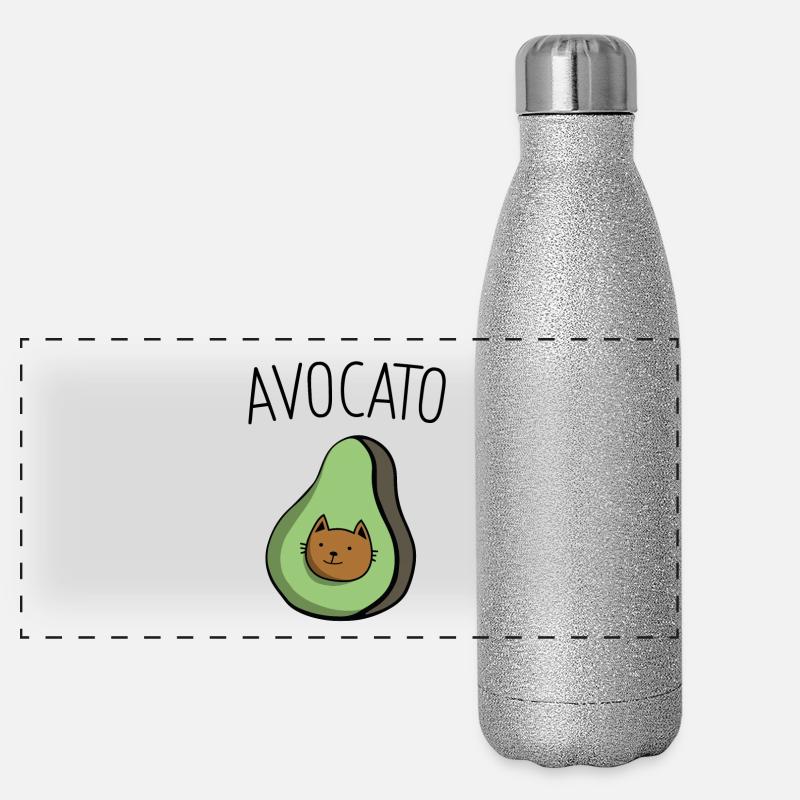 avocat Gourde isotherme panoramique pailletée 500 ml
