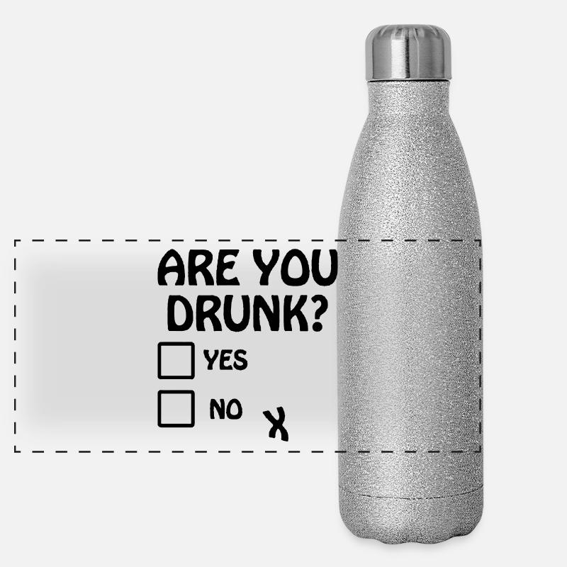 Es-tu saoul? Gourde isotherme panoramique pailletée 500 ml