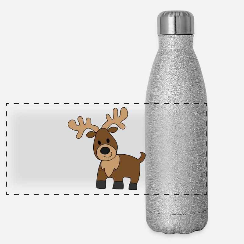 Hirsch Panorama Glitzer Isolierflasche 500 ml