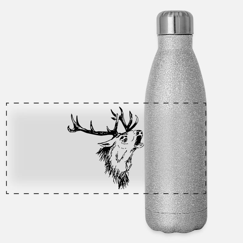 Cerf Gourde isotherme panoramique pailletée 500 ml