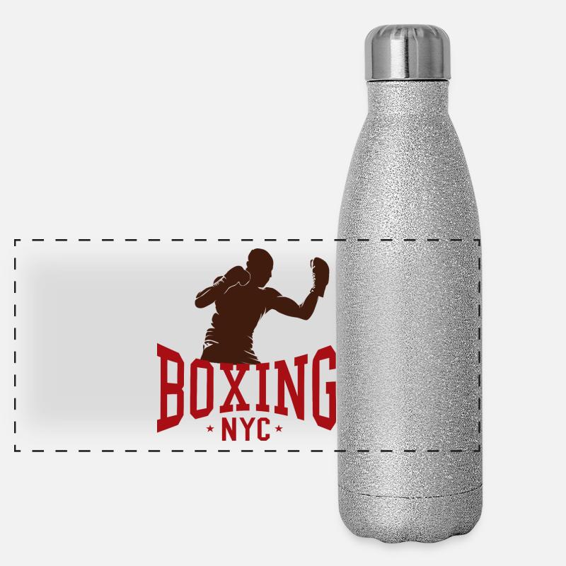 Boxing NYC Panorama Glitzer Isolierflasche 500 ml