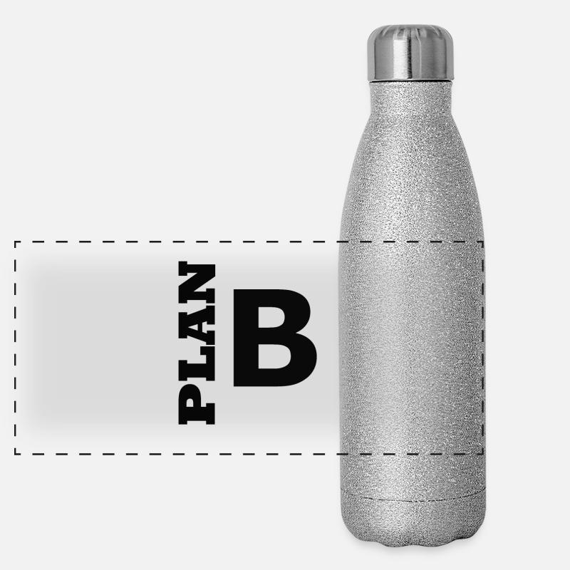 Plan B / Super als Geschenkidee Panorama Glitzer Isolierflasche 500 ml