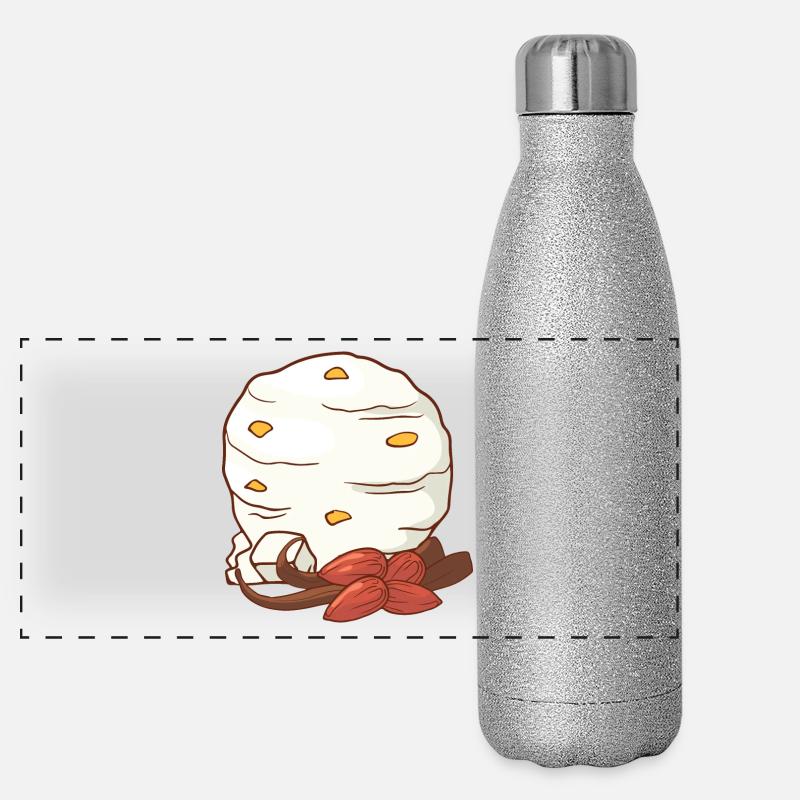 Vanille Mandel Eis Speiseeis Eiskrem Eiscreme Panorama Glitzer Isolierflasche 500 ml