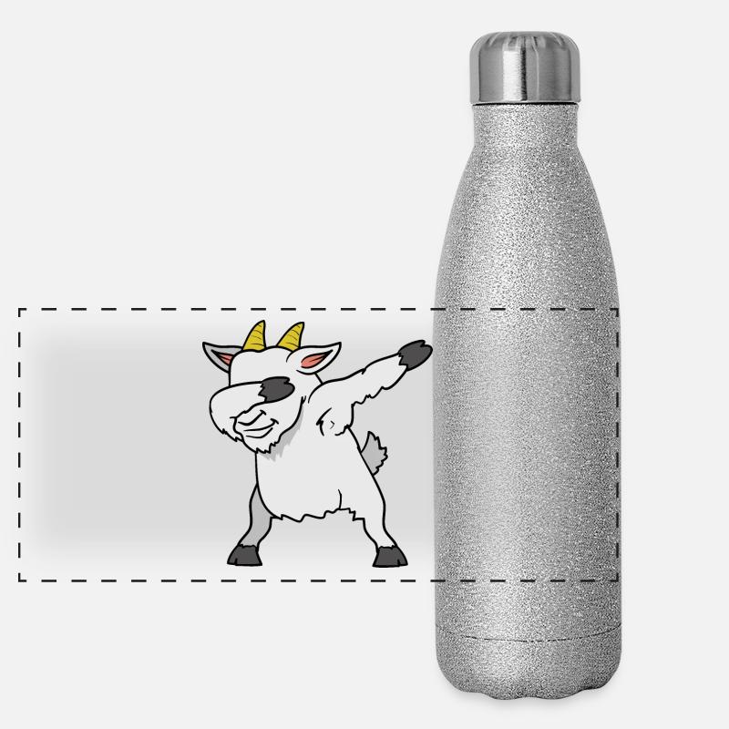 Dabbing Dab goat goat Panoramic Glitter Thermal Bottle 500 ml