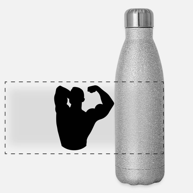 A strong man Panoramic Glitter Thermal Bottle 500 ml