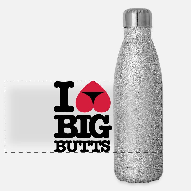 I_love_big_butts Gourde isotherme panoramique pailletée 500 ml