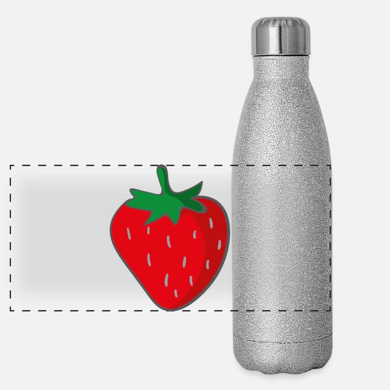 strawberry Panoramic Glitter Thermal Bottle 500 ml