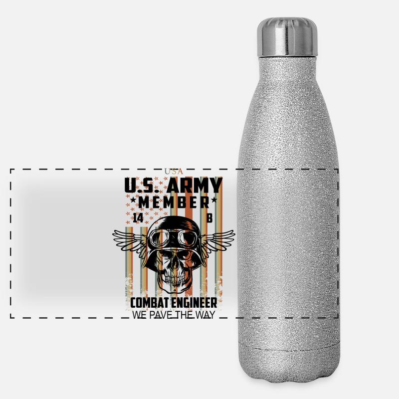 US Army Kampf Techniker Panorama Glitzer Isolierflasche 500 ml