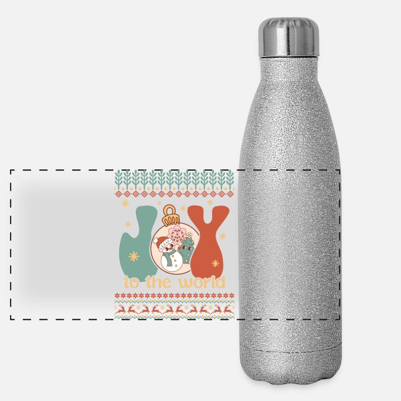 Ugly Christmas Sweater Panoramic Glitter Thermal Bottle 500 ml