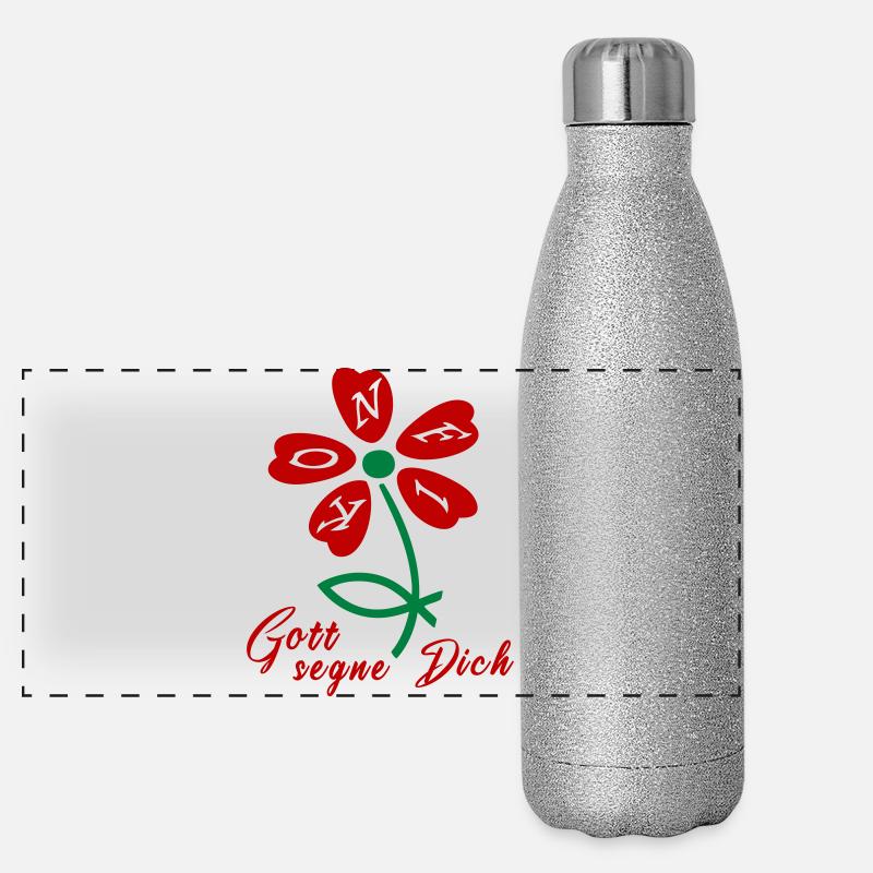 God Bless You, Confirmation Panoramic Glitter Thermal Bottle 500 ml