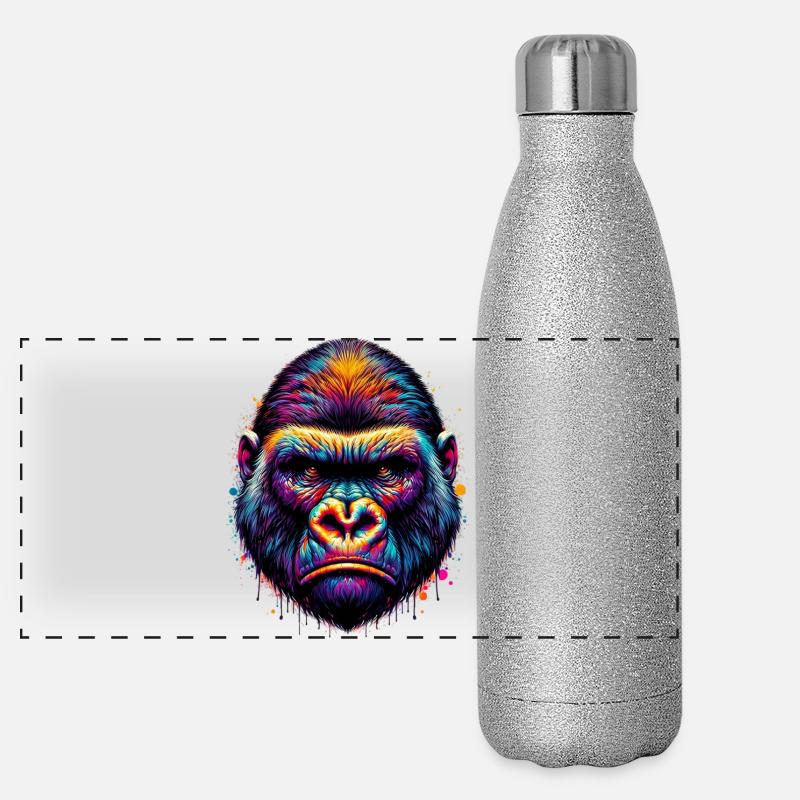Gorilla Panorama Glitzer Isolierflasche 500 ml