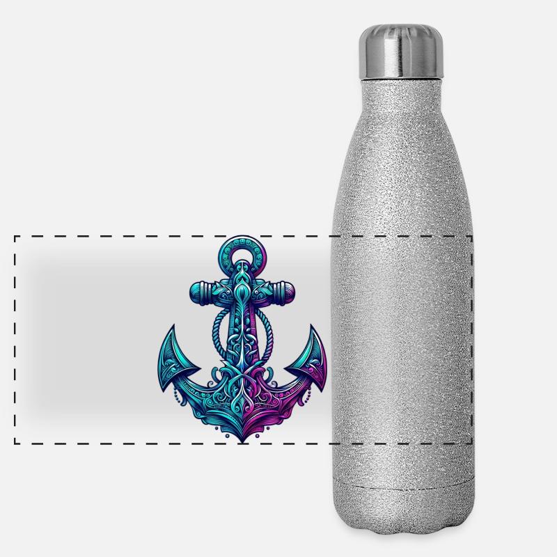 Une ancre Gourde isotherme panoramique pailletée 500 ml