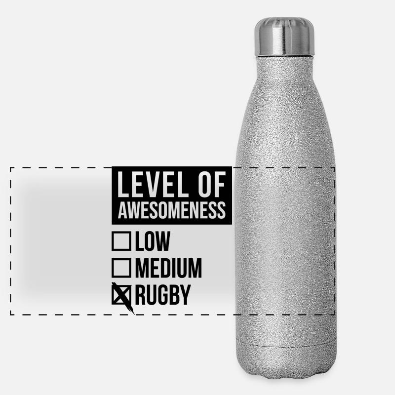 Rugby Panorama Glitzer Isolierflasche 500 ml