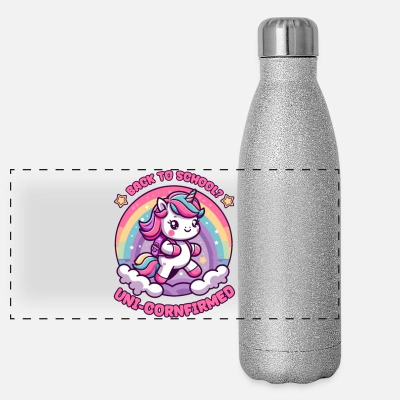 La rentrée ? Uni-cornrafré ! Gourde isotherme panoramique pailletée 500 ml