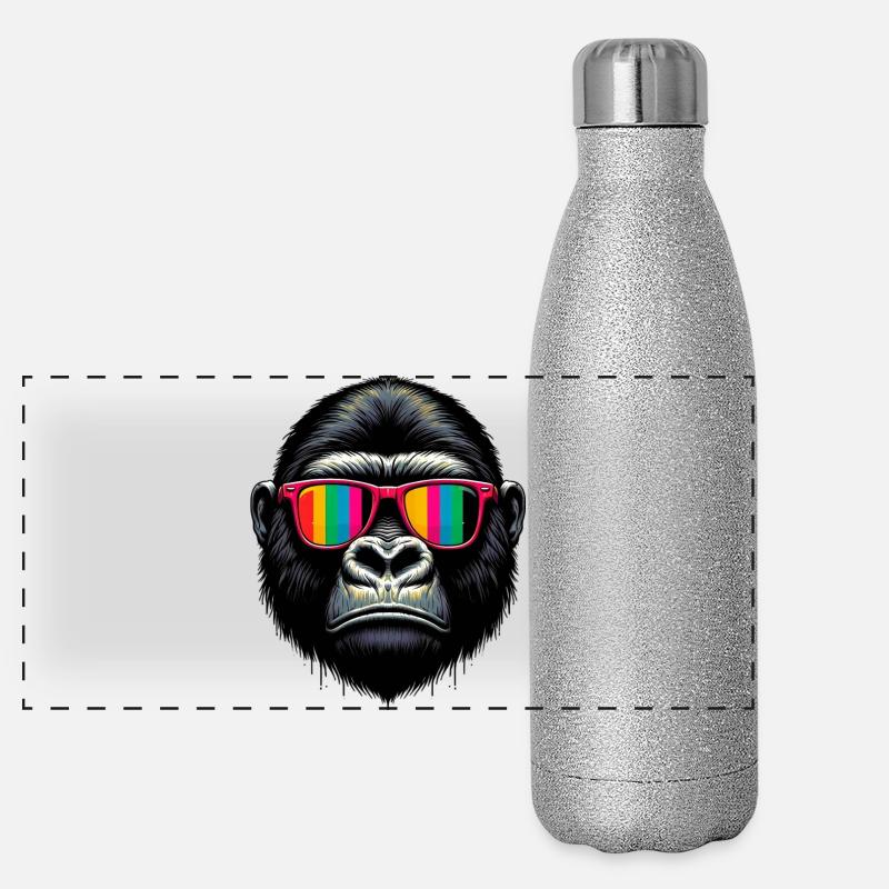 Gorille Gourde isotherme panoramique pailletée 500 ml