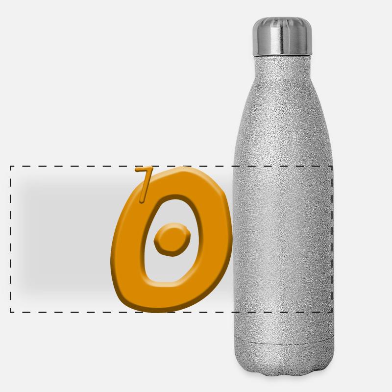 70. Geburtstag Panorama Glitzer Isolierflasche 500 ml
